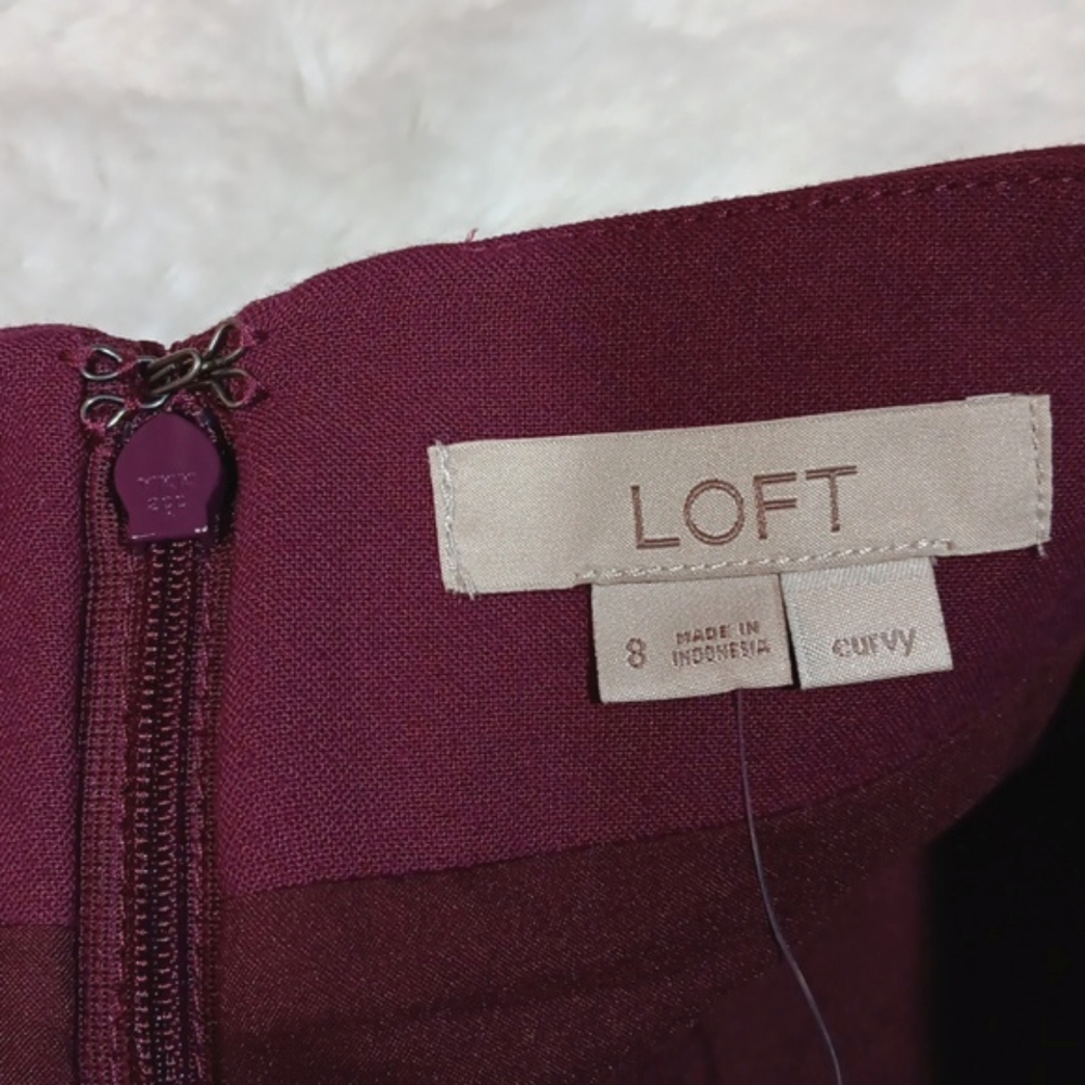 New Loft curvy fit stretch knit pencil skirt womens sz 8 - Picture 7 of 8